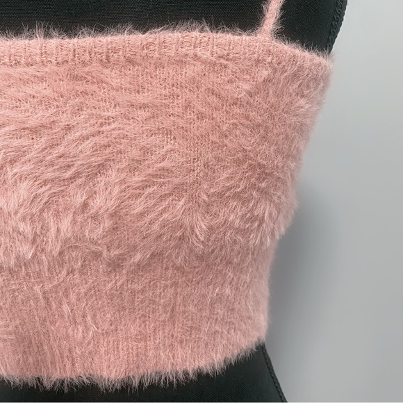 Shein Pink Fuzzy Crop Top - Picture 8 of 9